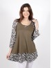 Leopard Sleeved Fashion Top 